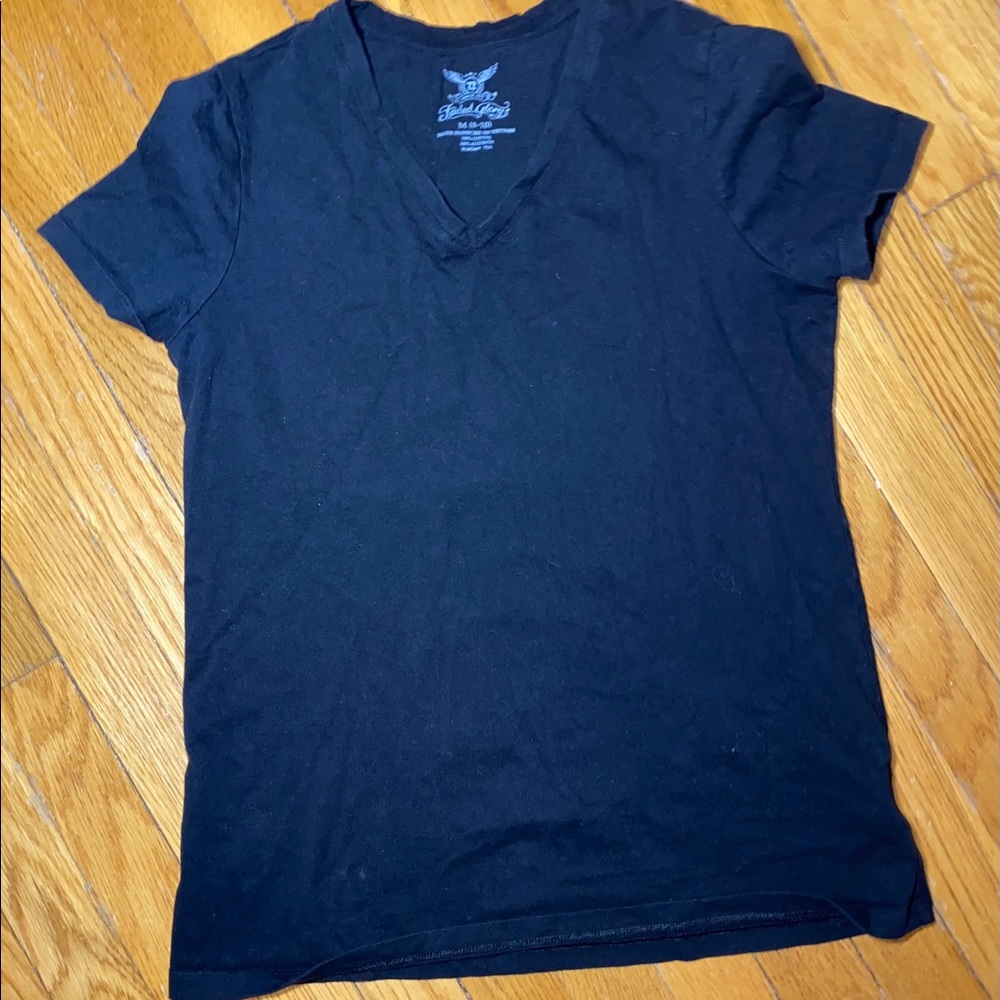 Black V-Neck Tee